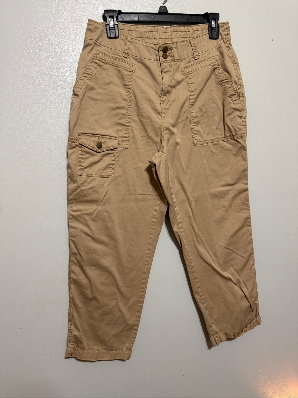 Women’s  Tan Cargo Cotton Pants